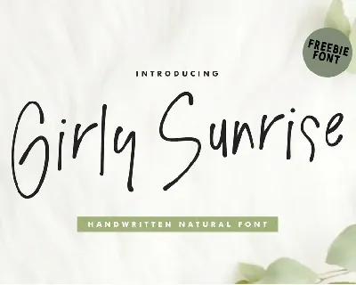 Girly Sunrise font