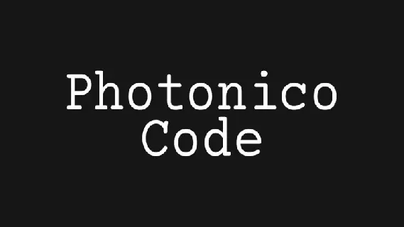 Photonico Code font