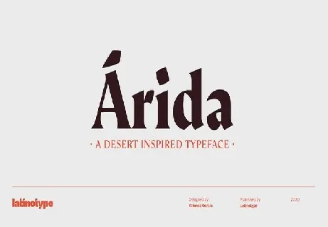 Arida Serif font