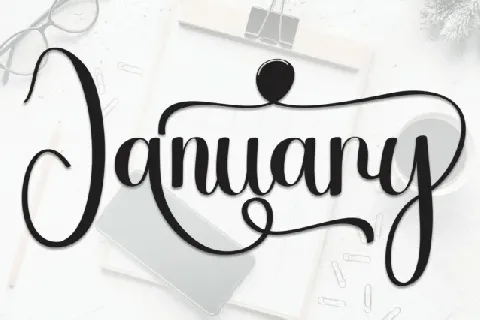 January Calligraphy font