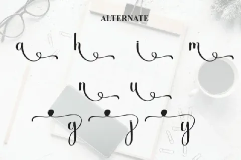 January Calligraphy font