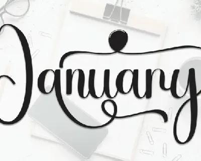 January Calligraphy font