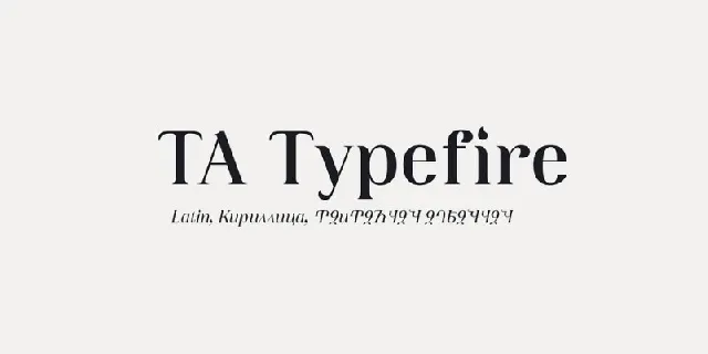 TA Typefire Family font