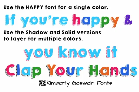 KG HAPPY font family