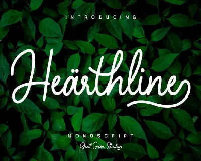 Hearthline Script font