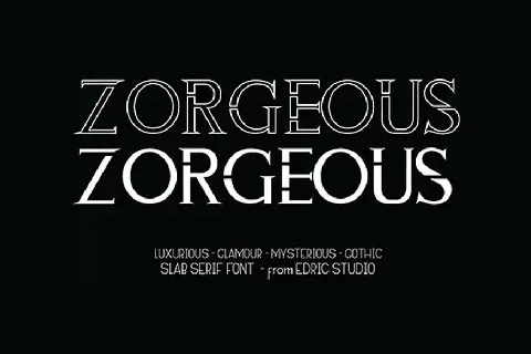 Zorgeous font