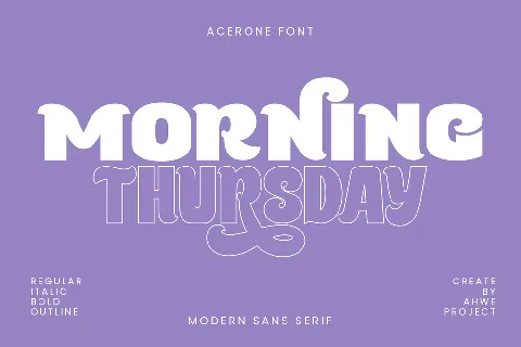 Acerone font