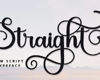 Straight font