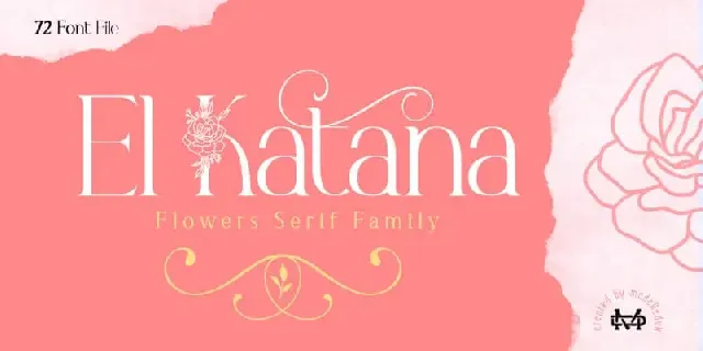 El Katana – Flowers Serif font