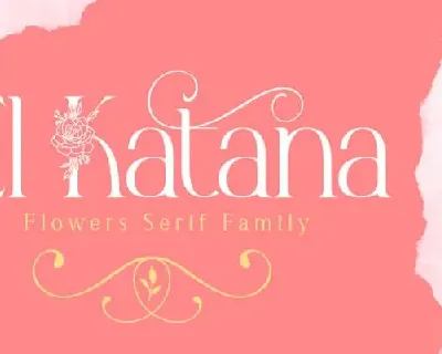 El Katana – Flowers Serif font