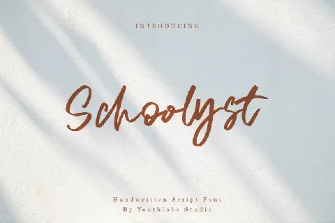 Schoolyst Handwritten font