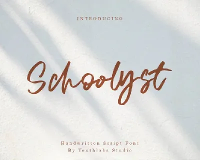 Schoolyst Handwritten font