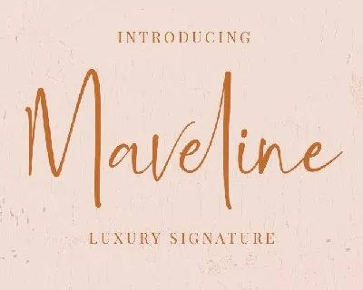 Maveline Luxury Signature font