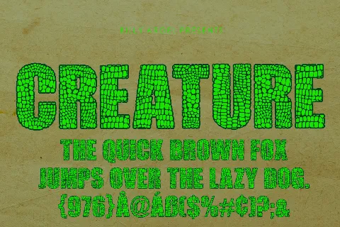 CREATURE PERSONAL USE font