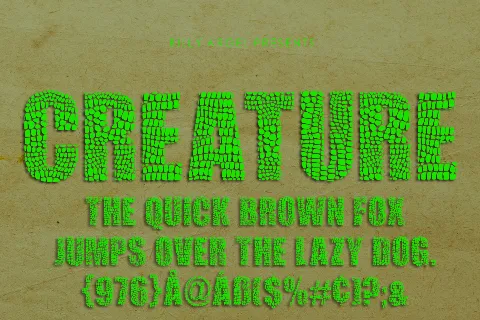 CREATURE PERSONAL USE font