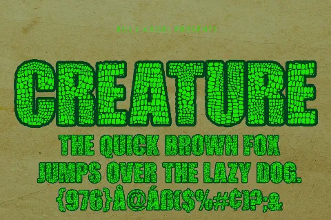 CREATURE PERSONAL USE font