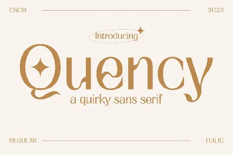 Quency Demo font