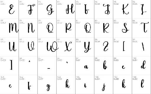 Unique Script Typeface font