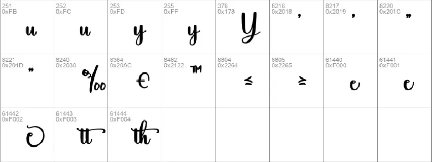 Unique Script Typeface font