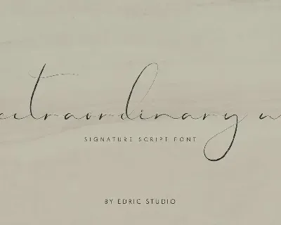 Extraordinary U Demo font