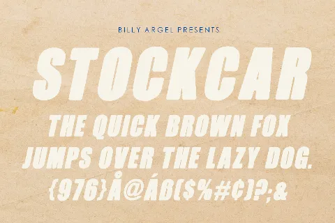 STOCKCAR PERSONAL USE font