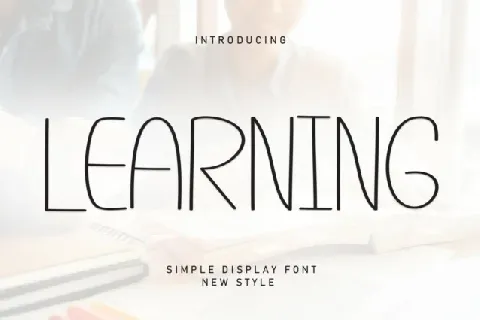 Learning Display font
