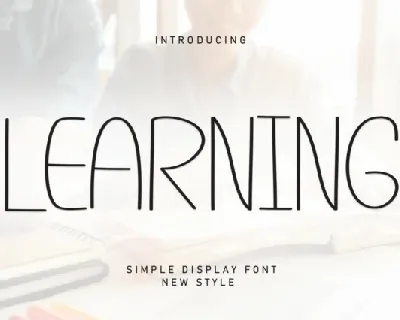 Learning Display font