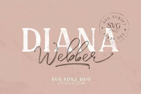 Diana Webber SVG Duo Free font