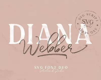 Diana Webber SVG Duo Free font