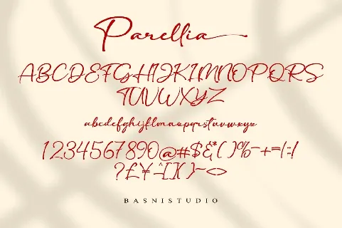 Parellia font