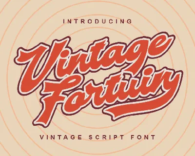 Vintage Fortuin font