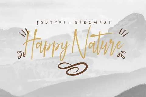 Happy Nature Script font