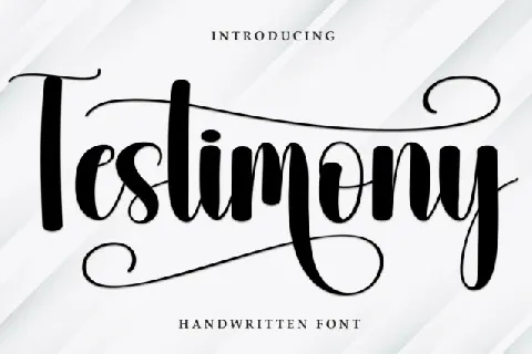 Testimony Script font