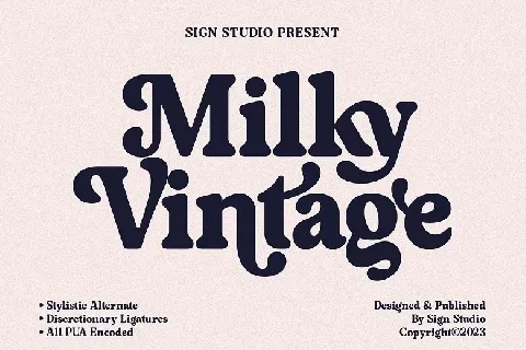 Milky Vintage font