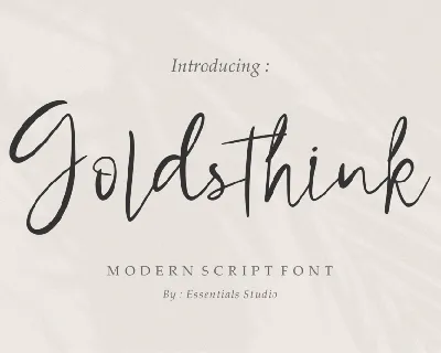 Goldsthink font