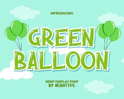 Green Balloon font