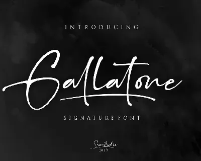 Gallatone Signature font