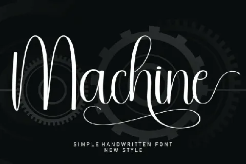 Machine Calligraphy font