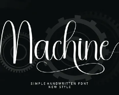 Machine Calligraphy font