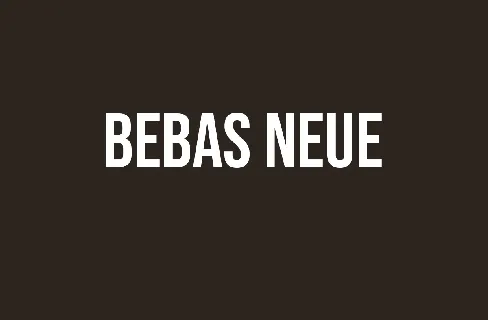 Bebas Neue font