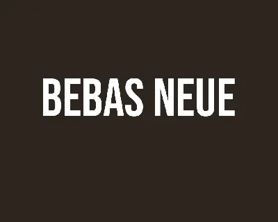 Bebas Neue font