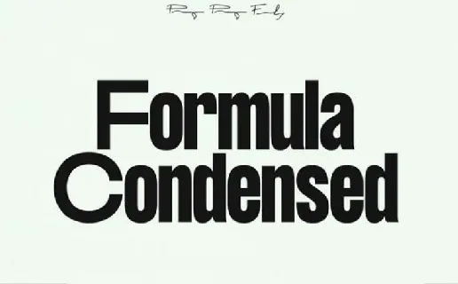 Formula Consensed Family Free font