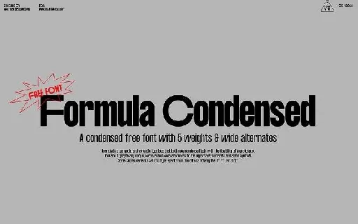 Formula Consensed Family Free font