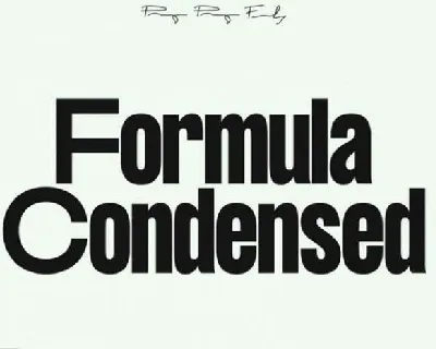 Formula Consensed Family Free font