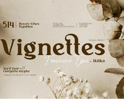 Vignettes font