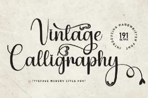 Vintage Calligraphy font