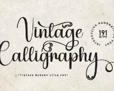 Vintage Calligraphy font