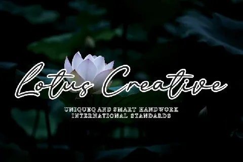 Lotus Creative Script font