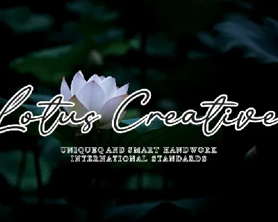 Lotus Creative Script font