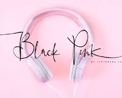 Black Pink Signature Free font